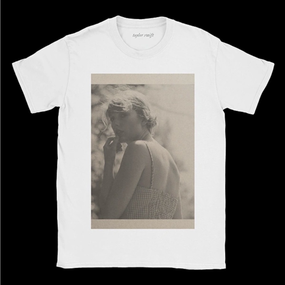 Taylor Swift Folklore Cardigan “i knew you” White T-shirt 2019 Size S Lyrics